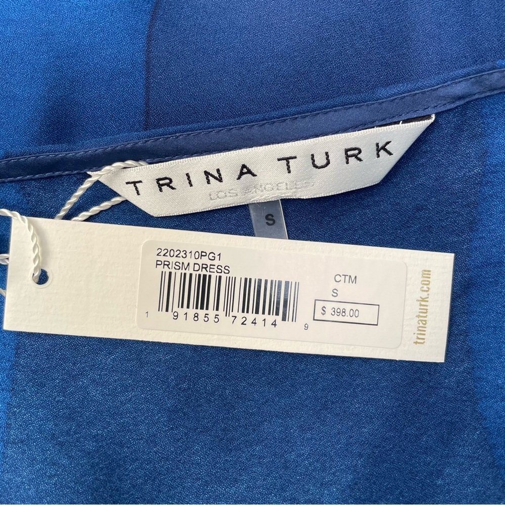 Trina Turk Bright Blue Prism Dress - Picture 8 of 11